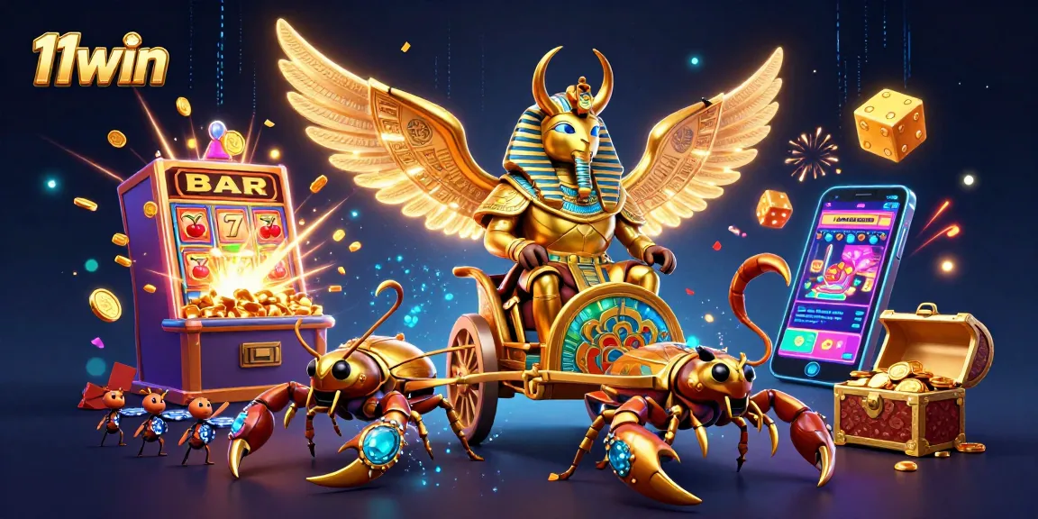 Experience thrilling casino excitement with 11win's dynamic golden beetle scene, rich visuals!