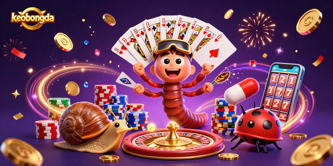 Engage with keobongda betting excitement through a vibrant illustration of a dynamic casino scene.
