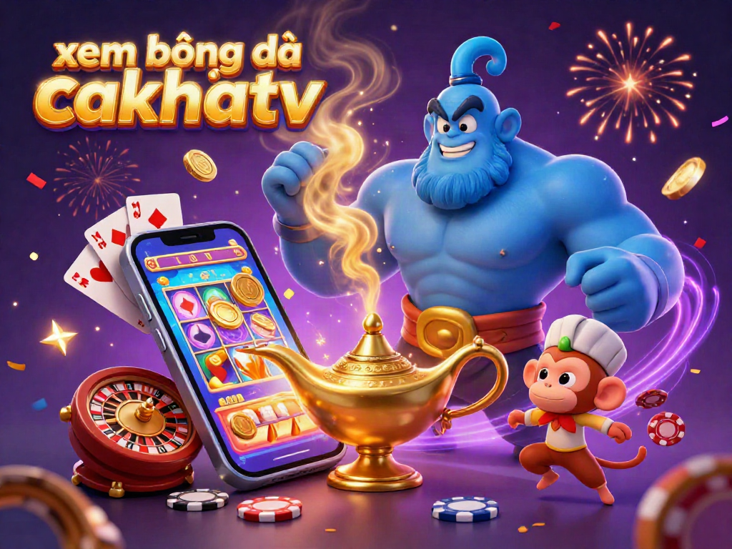 xem bóng đá cakhiatv captures the excitement of casino gaming with a genie and fortune elements.