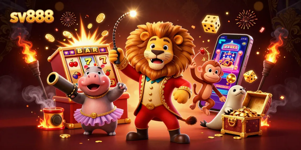 Experience the thrill of sv888 gaming with vibrant characters, jackpots, and dazzling casino elements.