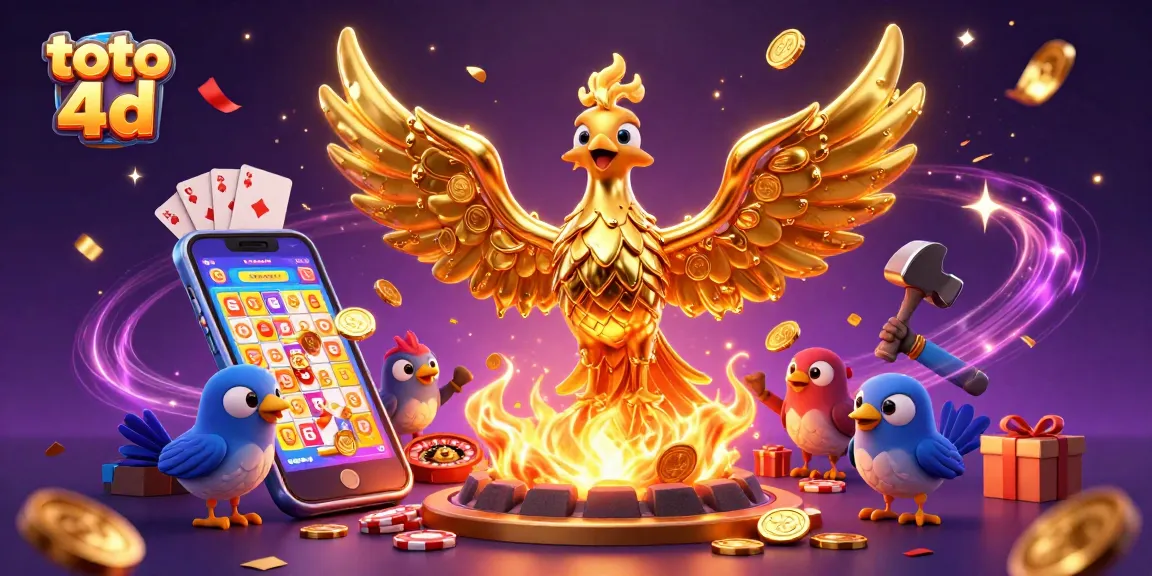 Experience thrilling toto 4d action with a molten phoenix and vibrant game elements!