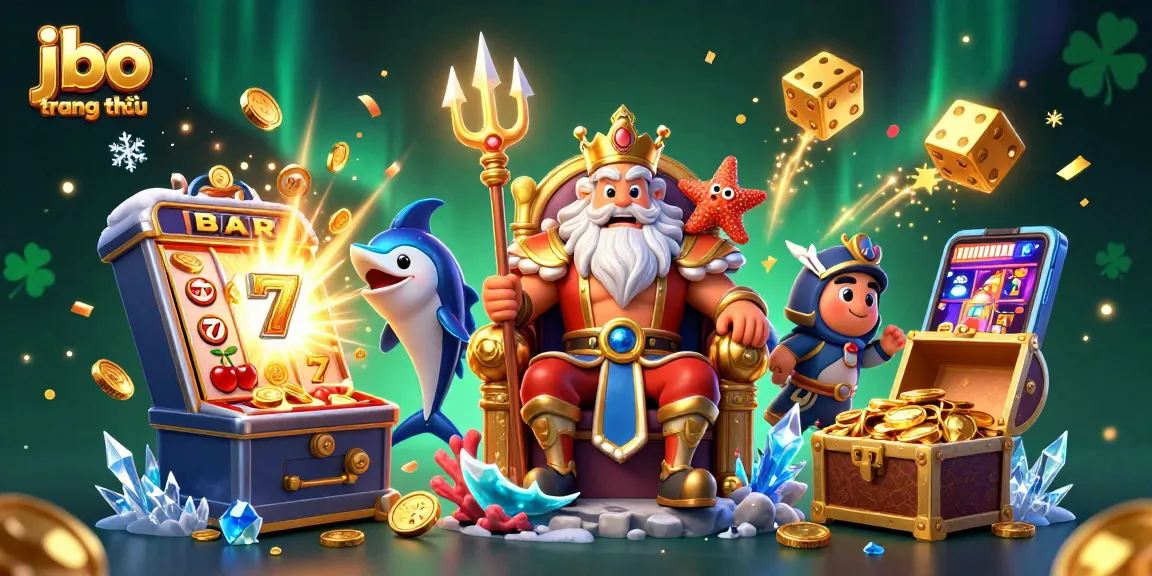 Experience thrilling gameplay at jbo trang chủ with Neptune, samurai, and colorful casino elements.