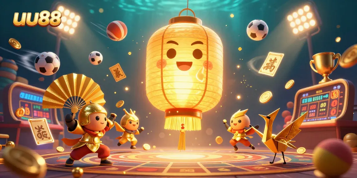 Bet on exciting games with uu88 in a rich, vibrant casino illustration full of action.