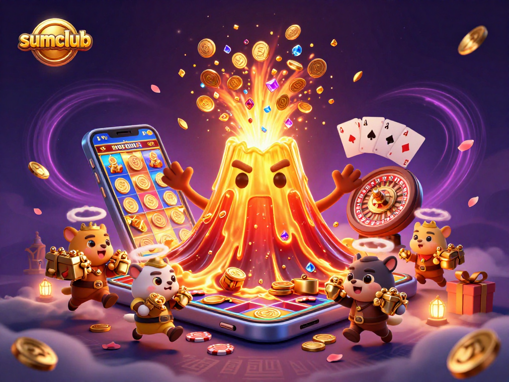 Experience thrilling wins at Sumclub with animated slots, golden treasures, and vibrant gaming action.