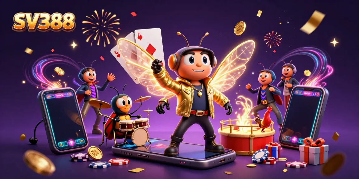 Watch as SV388's vibrant cockfighting scene bursts with energy, featuring detailed 3D cartoon characters amidst festive effects.
