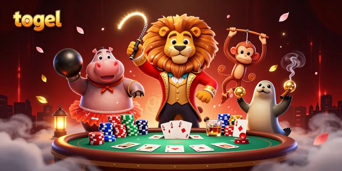 Engage with togel-themed gambling excitement featuring vibrant casino characters and elements.