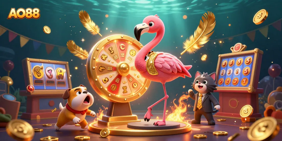 Experience the thrill of AO88 with a vibrant casino scene showcasing exciting gameplay and colorful characters.