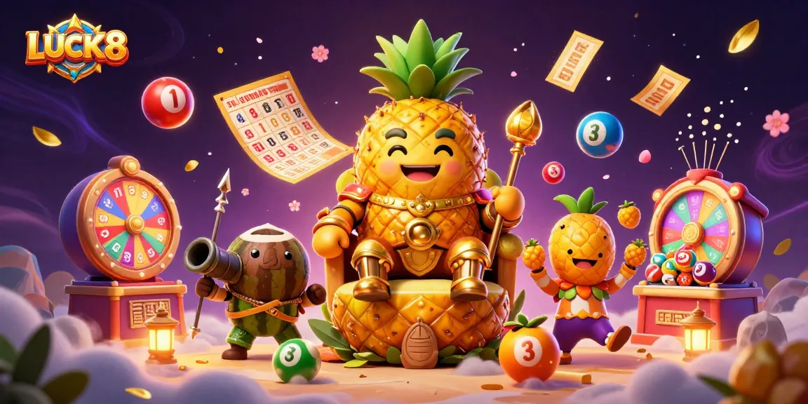 Engage with the vibrant world of LUCK 8 featuring dynamic lottery elements and characters, perfect for casino lovers.