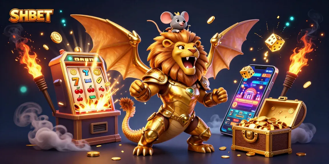 Experience the excitement of SHBET with a vivid scene of casino gaming action.