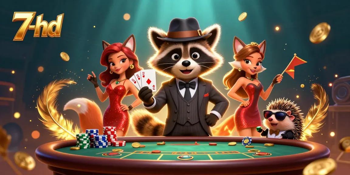 Experience thrilling winning moments at 7-hd with charming cartoon characters and vibrant casino action.