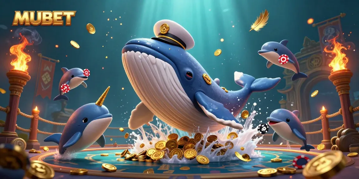 Experience engaging MUBET gaming action with a vibrant scene of casino characters.