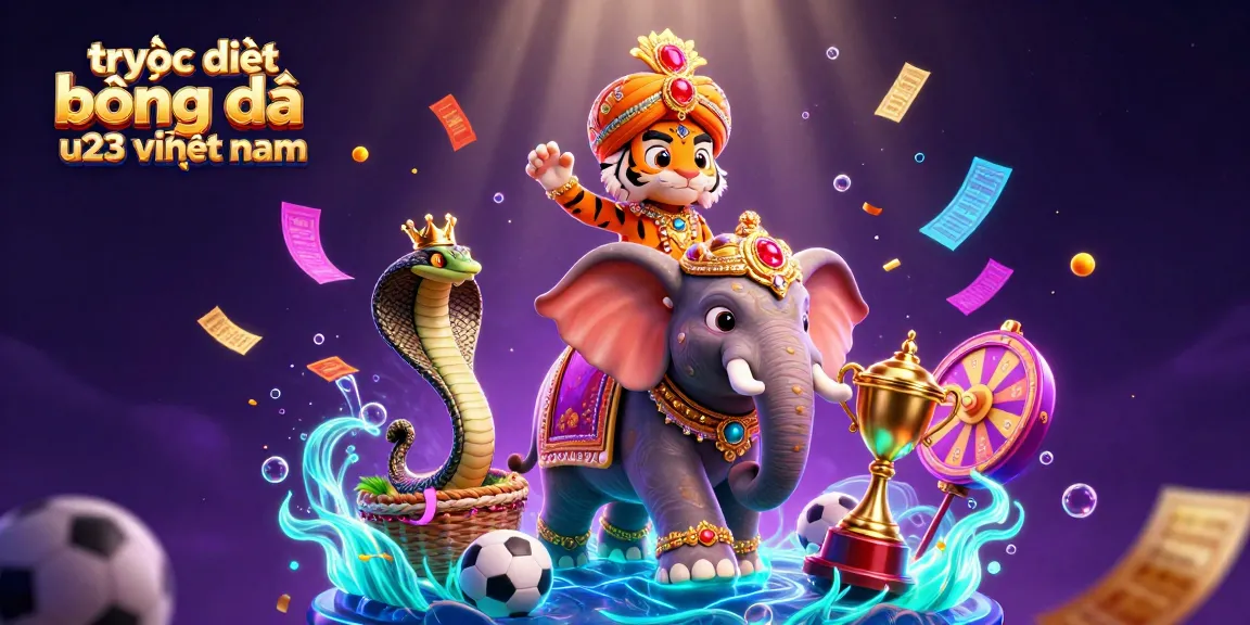 Experience trực tiếp bóng đá u23 việt nam with colorful sports elements and dynamic action in this vivid illustration.
