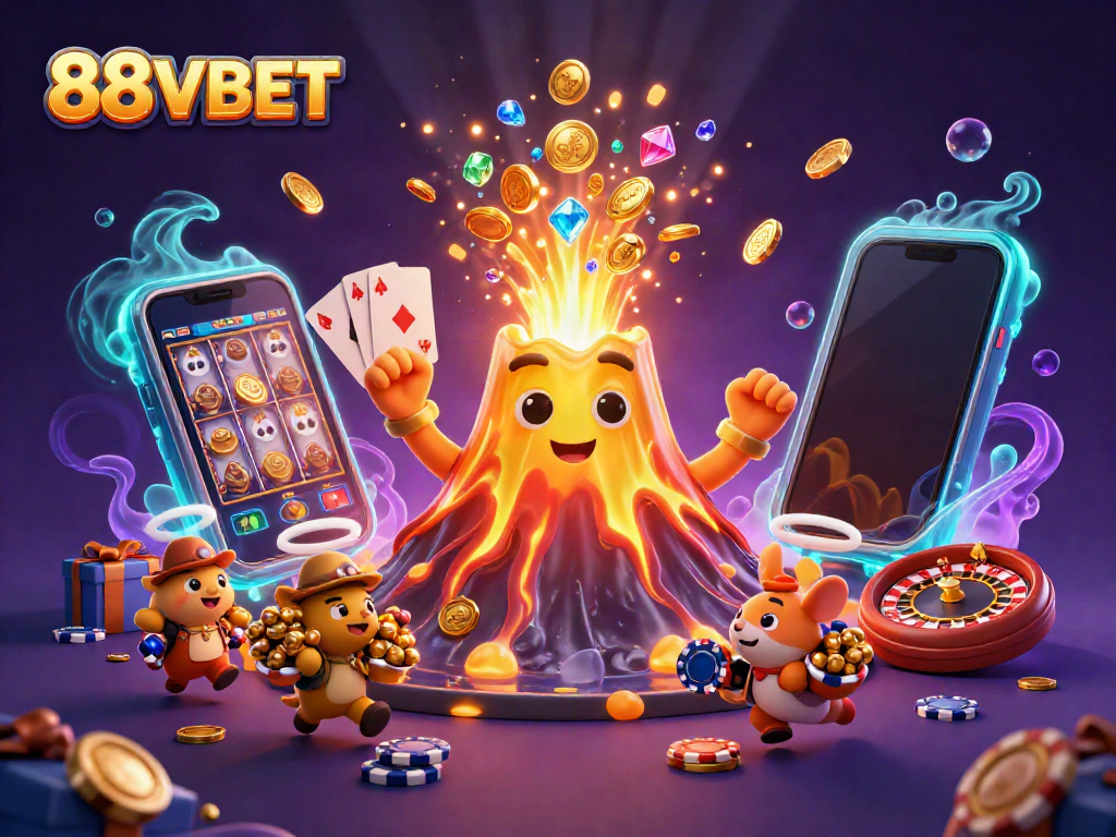 Experience the thrills at 88VBET with a golden volcano eruption of treasures and exciting gaming elements